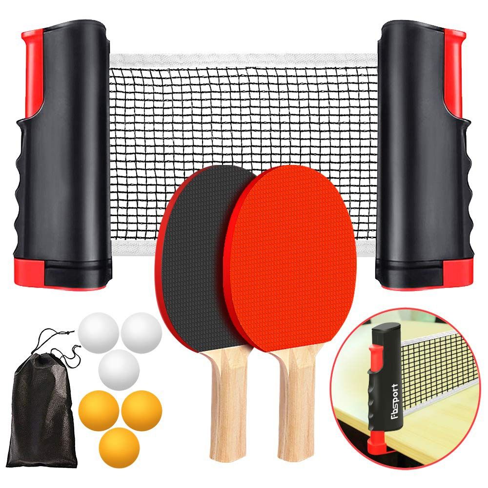 Table Tennis Ace - Zestaw z wysuwaną siatką do ping-ponga,