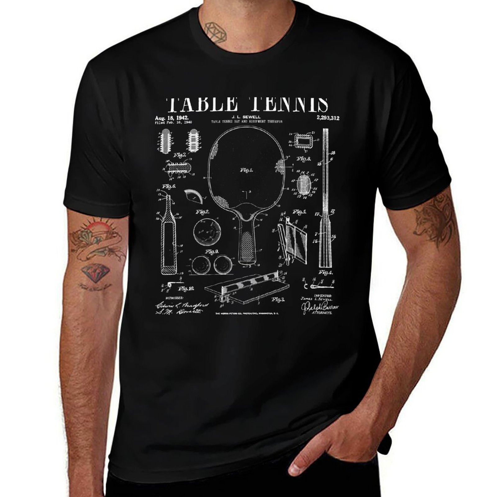 Table Tennis Drawing - Tenis stołowy Ping Pong Stary Vintage